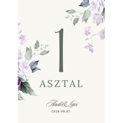 green_purple_elegant_minimalist_rustic_flowers_wedding_table_number_card